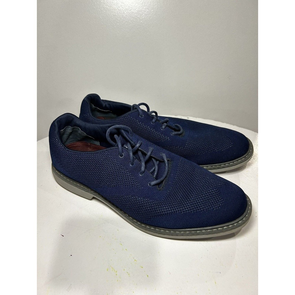 Mark Nason Hardee Dress Knit Oxford Wingtip Dress Shoes Navy Blue Men’s 9